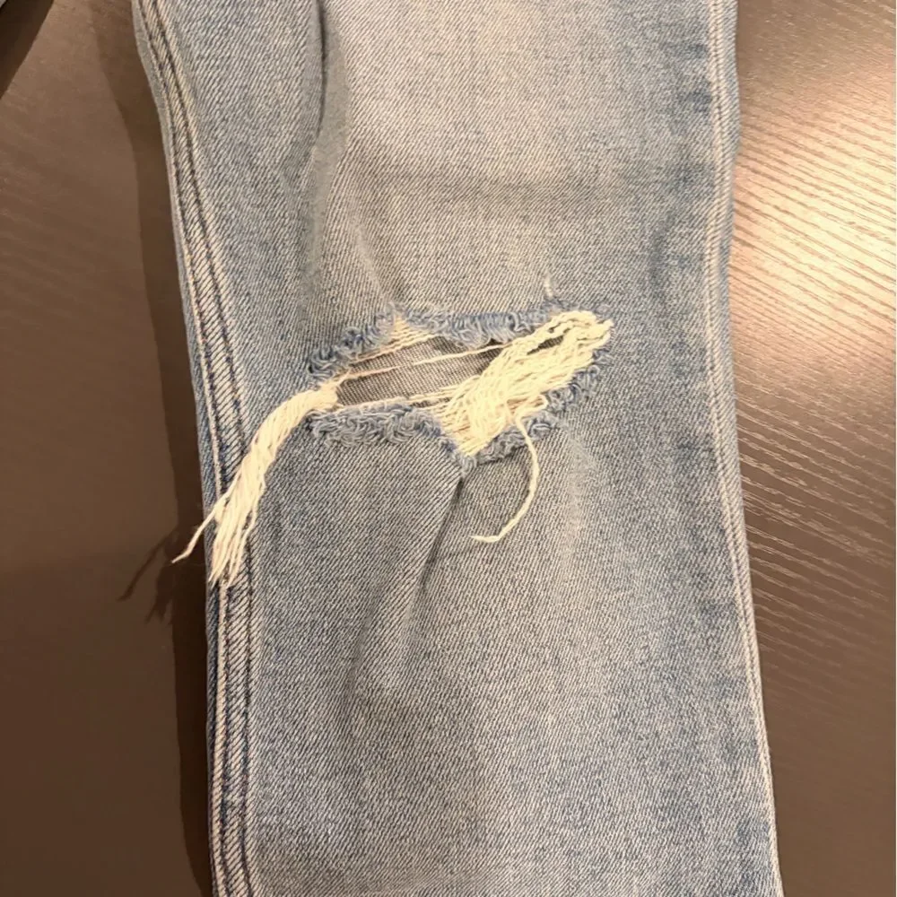 Re/Done Light Blue Distressed skinny Jeans - Picture 6 of 7